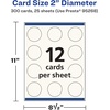 image:imageAvery Printable Round Cards Sure Feed Technology 2 Diameter Matte White Cardstock PrinttotheEdge LaserInkjet Cards 300 TotalIvory