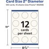 image:imageAvery Printable Round Cards Sure Feed Technology 2 Diameter Matte White Cardstock PrinttotheEdge LaserInkjet Cards 300 TotalIvory