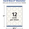 image:imageAvery Printable Round Cards Sure Feed Technology 2 Diameter Matte White Cardstock PrinttotheEdge LaserInkjet Cards 300 TotalIvory