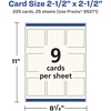 image:imageAvery Printable Square Business Cards Sure Feed Technology 25 x 25 Ivory Cardstock PrinttotheEdge LaserInkjet Cards 450 Total225 cards