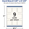 image:imageAvery Printable Square Business Cards Sure Feed Technology 25 x 25 Ivory Cardstock PrinttotheEdge LaserInkjet Cards 450 Total90 cards