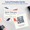 image:imageAvery Printable Square Business Cards Sure Feed Technology 25 x 25 Ivory Cardstock PrinttotheEdge LaserInkjet Cards 450 Total90 cards