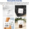 image:imageAvery Printable Square Cards Sure Feed Technology 2 x 2 Matte White Cardstock PrinttotheEdge LaserInkjet Cards 120 TotalGlossy White