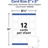 image:imageAvery Printable Square Cards Sure Feed Technology 2 x 2 Matte White Cardstock PrinttotheEdge LaserInkjet Cards 120 TotalMate White