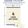 image:imageAvery Printable Tent Cards 2 x 35 White Metallic Gold Borders LaserInkjet Printable 80 Blank Place Cards 3328Ivory