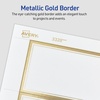 image:imageAvery Printable Tent Cards 2 x 35 White Metallic Gold Borders LaserInkjet Printable 80 Blank Place Cards 3328Metallic Gold Border