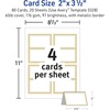 image:imageAvery Printable Tent Cards 2 x 35 White Metallic Gold Borders LaserInkjet Printable 80 Blank Place Cards 3328Metallic Gold Border