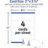 image:imageAvery Printable Tent Cards 2 x 35 White Metallic Gold Borders LaserInkjet Printable 80 Blank Place Cards 3328White