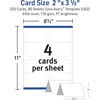 image:imageAvery Printable Tent Cards 2 x 35 White Metallic Gold Borders LaserInkjet Printable 80 Blank Place Cards 3328White