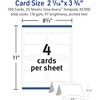 image:imageAvery Printable Tent Cards with Sure Feed Technology 25 x 85 Ivory with Embossed Border 100 Blank Place Cards for Laser or Inkjet Printers 5914Arched White