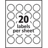 image:imageAvery Round ID Labels Sure Feed Permanent Adhesive Glossy Clear 158 Dia 5 Packs 65825