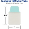 image:imageAvery Ultra Tabs Mini Tabs 1 x 15 2Side Writable Assorted Pastel Colors Self Adhesive Repositionable 40 Per Pack 120 Total 3Pack of 74761