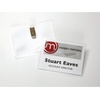 image:imageClipStyle Name Badge Holder with LaserInkjet Insert Top Load 4 x 3 White 100Box200 name tags