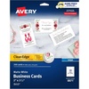 image:imageAvery Clean Edge Printable Business Cards with Sure Feed Technology 2 x 35 White 200 Blank Cards for Inkjet Printers 08871200 cards Pack of 5