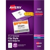 image:imageAvery Customizable Name Badges Clip Style 3 x 4 Clear Name Tag Holders White LaserInkjet Printable Inserts 50 Total 7453640 badges  inserts