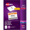 image:imageAvery Customizable Name Badges Clip Style 3 x 4 Clear Name Tag Holders White LaserInkjet Printable Inserts 50 Total 7453650 badges  inserts