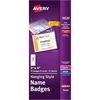image:imageAvery Customizable Name Badges Cord Hanging Style 3 x 4 LaserInkjet Printable Name Tag Inserts 50 Total 7452050