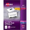 image:imageAvery Customizable Name Badges Magnet Style 3 x 4 Clear Name Tag Holders White LaserInkjet Printable Inserts 48 Total 8781One Size
