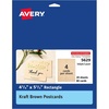 image:imageAvery Kraft Brown Postcards 425 x 55 LaserInkjet 80 Printable Postcards Also Great for Thank You Cards and Invitations 5629