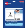 image:imageAvery Matte Clear Rectangle Labels Sure Feed Technology 314 x 838 150 Matte Clear Labels LaserInkjet Printable75 labels