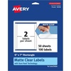 image:imageAvery Matte Clear Rectangle Labels Sure Feed Technology 5 x 7 20 Matte Clear Labels LaserInkjet Printable100 labels