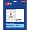 image:imageAvery Matte White Rectangle Labels Sure Feed Technology 1 x 7 200 Matte White Printable Labels200 Labels