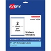 image:imageAvery Matte White Rectangle Labels Sure Feed Technology 5 x 7 50 Matte White Printable Labels100 Labels