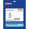 image:imageAvery Matte White Rectangle Labels Sure Feed Technology 5 x 7 50 Matte White Printable Labels500 Labels