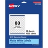 image:imageAvery Matte White Round Labels Sure Feed Technology 34 Diameter 2000 Matte White Printable Labels4 000 Labels