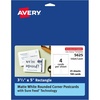 image:imageAvery Postcards with Rounded Corners and Sure Feed Technology 35 x 5 Matte White 100 Total LaserInkjet Printable Cards 5625Matte White  Rounded Corners