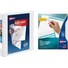 image:imageAvery Print amp Apply Clear Label Dividers Index Maker Easy Apply Printable Label Strip 8 White Tabs 50 Sets Case Pack of 2 11557BinderDivider Set