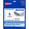 image:imageAvery Printable Arched Tent Cards Sure Feed Technology 2116 x 375 Textured Matte White PrintToTheEdge Capability Laser amp Inkjet Compatible 100 Total200 Cards