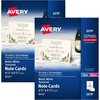 image:imageAvery Printable Note Cards Envelopes Included 425 x 55 Textured White Laser amp Inkjet Compatible 50 Blank Cards per Pack Great for Product Branding Marketing and More 2 Packs of 5813425 x 55