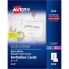 image:imageAvery Printable Rectangle Cards Sure Feed Technology 5 x 7 Matte White Cardstock LaserInkjet Printable 100 Total Great for Invitations and Thank You MessagesGold BorderEnvelopes