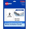 image:imageAvery Printable Rectangle Cards with Rounded Corners 5 x 7 Matte White Cardstock Laser amp Inkjet Printable 100 Total Great for Invitations Thank You Messages and More