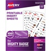 image:imageAvery Reusable Magnetic Professional Name Badge System Refills Inserts for 1 x 3 Name Tags Compatible with Laser Printers 100 Clear Printable Inserts 71210Laser