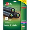 image:imageAvery Round ID Labels Sure Feed Permanent Adhesive Glossy Clear 158 Dia 5 Packs 65825