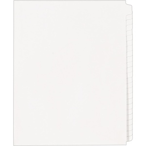 image:imageAvery Blank Tab Legal Exhibit Binder Dividers White Unlaminated Tabs LetterSize Standard Collated 25Tab Set 119591 Set