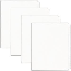 image:imageAvery Blank Tab Legal Exhibit Binder Dividers White Unlaminated Tabs LetterSize Standard Collated 25Tab Set 119594 Packs