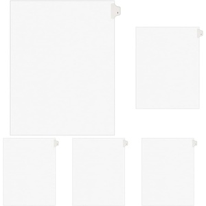 image:imageAvery Individual Legal Exhibit Dividers Avery Style 1 Side Tab 85 x 11 inches Pack of 25 11911One Size Pack of 5