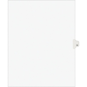 image:imageAvery Individual Legal Exhibit Dividers Avery Style 13 Side Tab 85 x 11 inches Pack of 25 11923