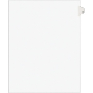 image:imageAvery Individual Legal Exhibit Dividers Avery Style 2 Side Tab 85 x 11 inches Pack of 25 119121 Set