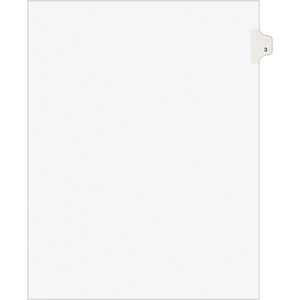 image:imageAvery Individual Legal Exhibit Dividers Avery Style 3 Side Tab 85 x 11 inches Pack of 25 119131 Set