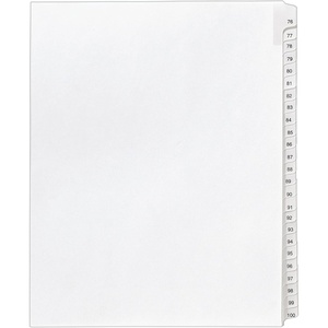 image:imageAvery Legal Dividers Allstate Collated Sets Letter Size Side Tab 76100 Tab Set 01704Dividers