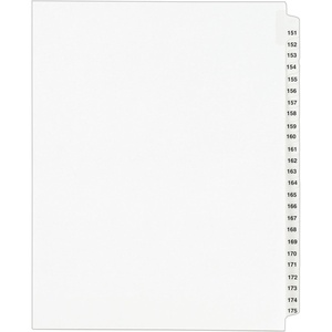 image:imageAvery Legal Dividers Standard Collated Sets 151175 Tab Set 01336