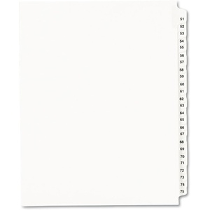 image:imageAvery Legal Dividers Standard Collated Sets Letter Size Side Tabs 5175 013321 Set