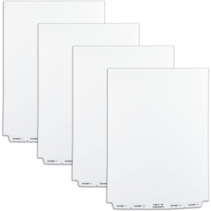 image:imageAvery Legal Exhibit Binder Dividers Preprinted EXHIBIT 125 and Table of Contents Bottom Tabs Unpunched Letter Size 1 Set Collated 4 Sets per Pack 113780