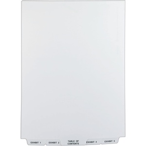 image:imageAvery Legal Exhibit Binder Dividers Preprinted EXHIBIT 125 and Table of Contents Bottom Tabs Unpunched Letter Size 1 Set Collated 4 Sets per Pack 11378Each Pack of 12