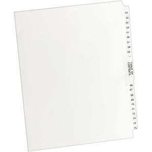image:imageAvery Style Legal Exhibit Side Tab Dividers 26 tabs 5175 Letter Size White Unpunched one Set of 26 dividers 11396One Size Pack of 12