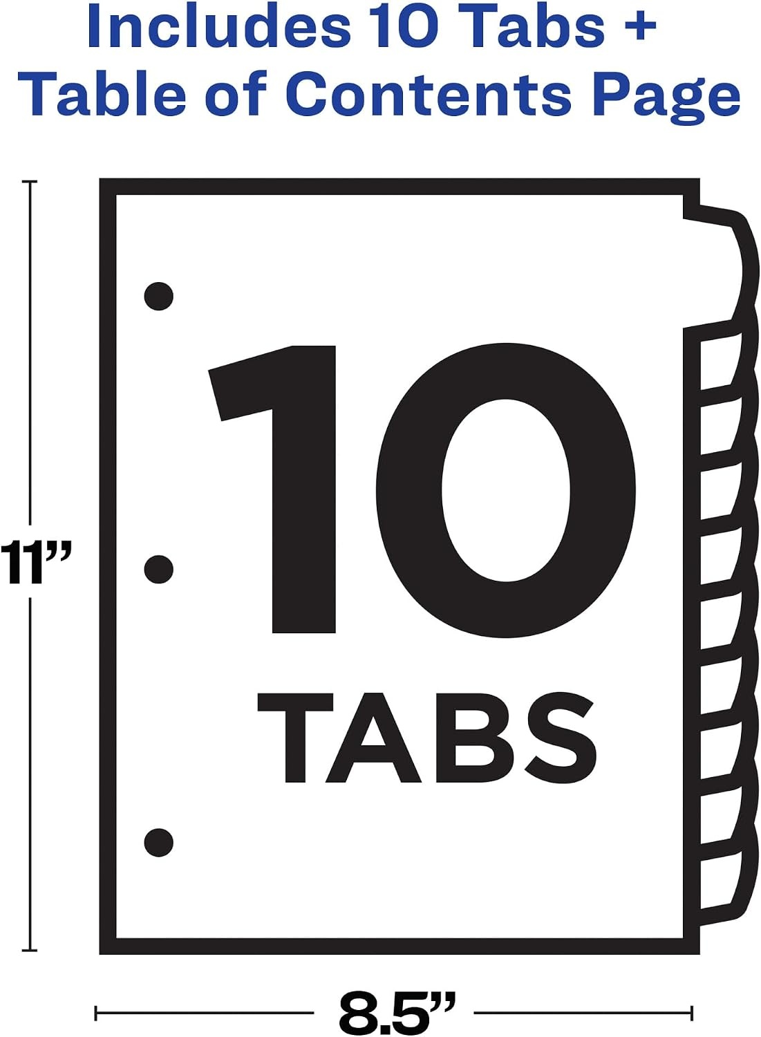 image:imageAvery Dividers for 3 Ring Binders 10 Tabs per Set Customizable Table of Contents Multicolor Arched Tabs Great for Organizing Reports Projects and More 36 Sets of 11842Dividers Pack of 36